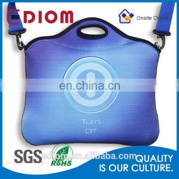 High Quality Colored Custom Neoprene Laptop Sleeve With Shoulder Strap