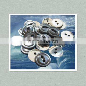 30mm Fashion Embossed Crest Gold Metal Button With Pearls photo-6