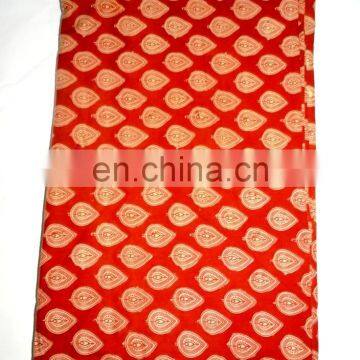 Block Print Cotton Hand Printed Natural Cotton Fabric