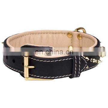 High quality genuine leather dog collar manufacturer