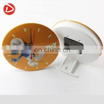 Clock button wall clock material of 158mm,with stander,hot sale.