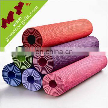 Custom designed anti-slip wholesale tpe yoga mat for home fitness