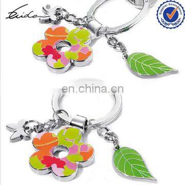 PROMOTION WOMEN GIFT STYLISH METAL SPRING FLOWER KEYCHAIN