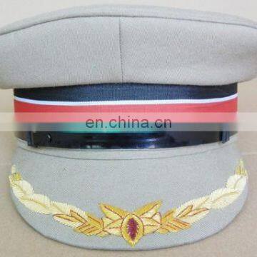 light green peaked military hat/uniform cap/dress cap for officers