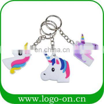 Newest soft PVC unicorn custom keychain