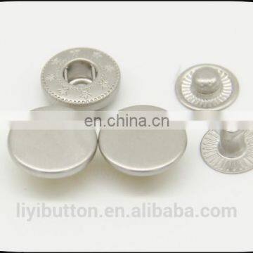 new arrival products, shiny side matte nickel metal snap button, snap dome button