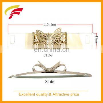 fashion butterfly shape iron decorative buckle for dress , strap connector