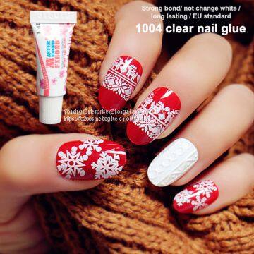 1g clear  Nail glue liquid cyanoacrylate nail art for fake nail