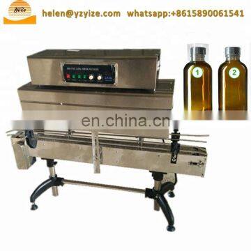 Semi-automatic Juice Bottle Label Sleeve Pet Bottle Cap / Pipe Shrink Wrap / Wrapping Machine photo-7