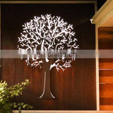 Contemporary design wall metal tree art for interior decoration