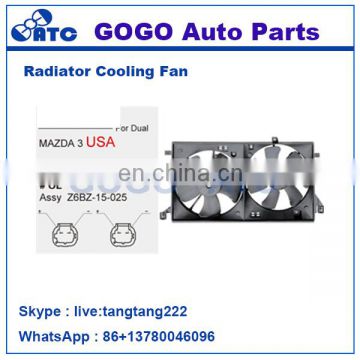 Radiator A/C Cooling Fan for MAZDA 3 OEM Z6BZ-15-025