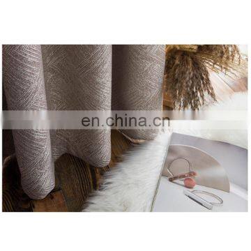 Modern Style 3 Pass Jacquard Blackout Window Curtain for Living Room photo-4