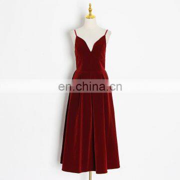 Party Dress Fashion Sexy Sleeveless Women Midi Summer Satin