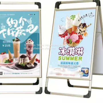 Aluminium alloy poster stand billboard type A AD stand folding display stand