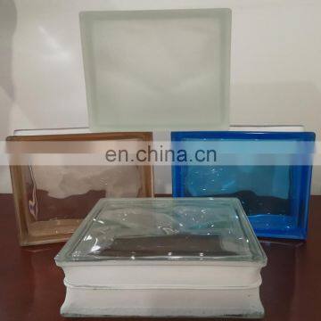 sell 190*190*80mm clear glass bricks sand color bricks