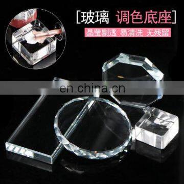 Nail Glass Palette Pallet New Eyelash Extension Glue Board Cosmetics Makeup Tool photo-4