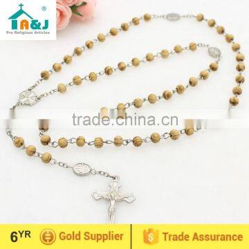 Nature Wood Beads Rosary Prayer Rosary