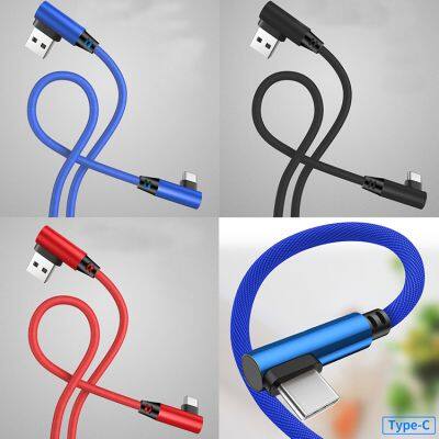 USB Cable Double Elbow Charging Data Cable 2.4A Suitable for Samsung Huawei Xiaomi With LED Indicator photo-3