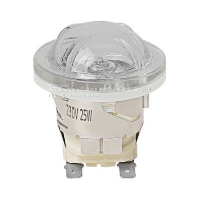 J&V Small Round Oven Lamp Steam Box Light 25W with Waterproof Sealing Ring