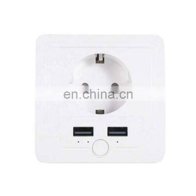 Luxury Home Remote Control Single Port Mini Controlled Outlet App Controls Wall WiFi Smart Socket photo-2