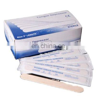 Low price Disposable Sterile organic natural  Medical Wooden Tongue Depressor