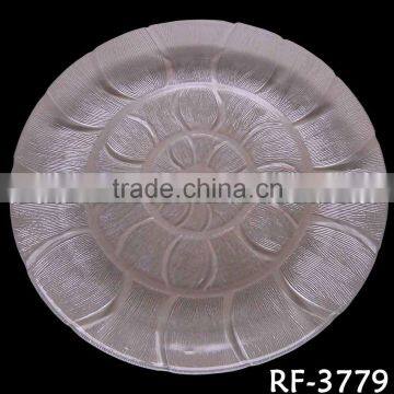 Round Shape Clear Glassware Promotion Plate for Pizza Plate for Cake Plate