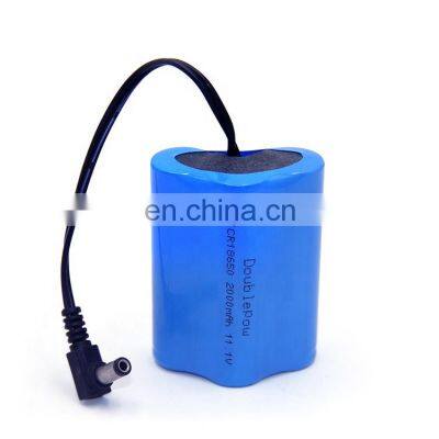 18650 rechargeable li-ion 2000mAh 11.1v lithium ion battery pack with connector plug for sale