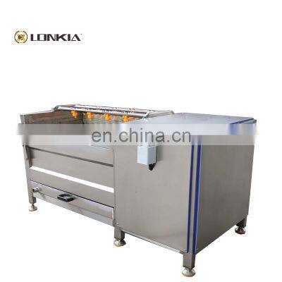 Fully Automatic Electric Brush Roller Washing Machine for Sweet Potato Taro Ginger Carrot Cassava Peeling Machine Price photo-3