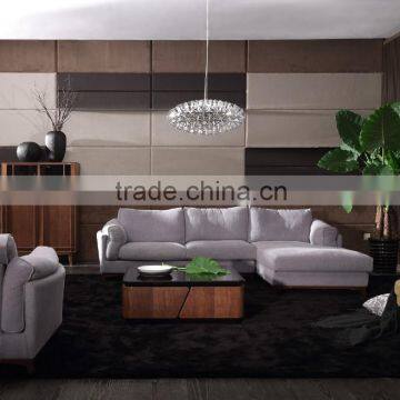 Exposed wooden frame sofa set