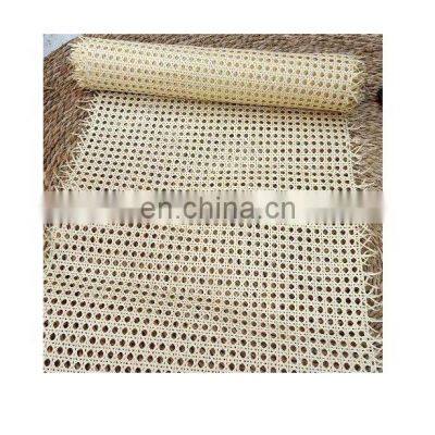 Wholesale 15m Bleached Open Mesh Rattan Cane Webbing for Furniture Half Bleached-Vietnam Synthetic Rattan Material from VIet Nam