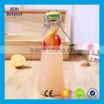 500ml Airtight Glass Milk Bottle Empty Clear Glass Beverage Bottle With Swing Top photo-2