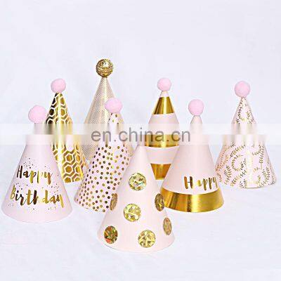 Wholesale Birthday Hat Ball Decor Happy Birthday Party Supplies Trendy Adult's Paper Hat photo-3