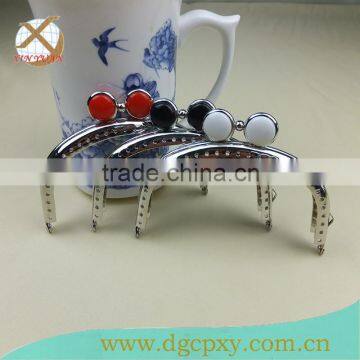 red black white gems metal purse frame for handbags