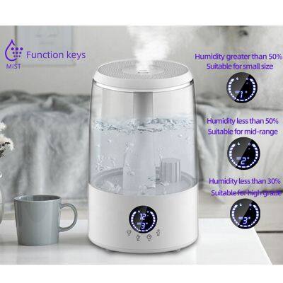 Factory supply high quality Smart appliances LCD control desktop humidifier double spray nozzle Household 3.5L ultrasonic humidifier