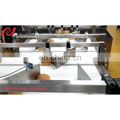 Full automatic burger bread bun multipack plastic bag horizontal packaging machine food packing line