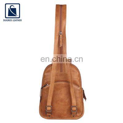 Elegant Design Unique Pattern Cotton Lining Anthracite Fitting Women Genuine Leather Backpack Bag Exporter photo-5