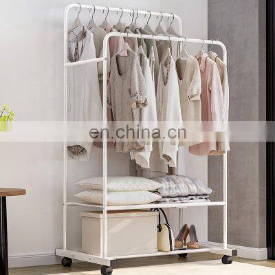 Luxury metal multifunction coat racks garment coat hanger clothes organizer hanger hooks stand clothes rack