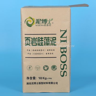 25kg 20kg 50kg Multiwall Kraft paper valve bag sack for cement clay gypsum plaster mortar powder paper packaging bags