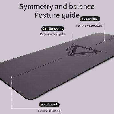 Custom Printed PU Leather Natural Rubber Yoga Mat for Fitness photo-4