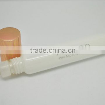 RS182/R100 Hot sale 15ml white roll on cosmetic bottle, hot stamping silver bottle