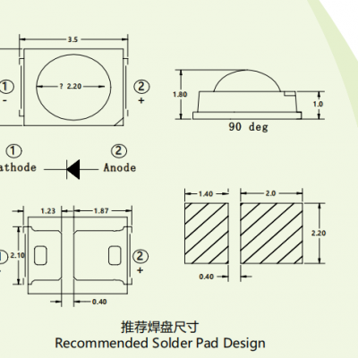 SMD 2835 Infrared (IR) Pair, IR Diode Pair for Light Control, Linear Dimming, Newopto photo-3