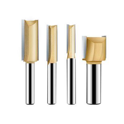 1/4 1/2 Handle CNC Engraving Planer Drill Bit Double-Slot Hard Alloy Straight Cutting Woodworking Milling Cutter OEM Customized