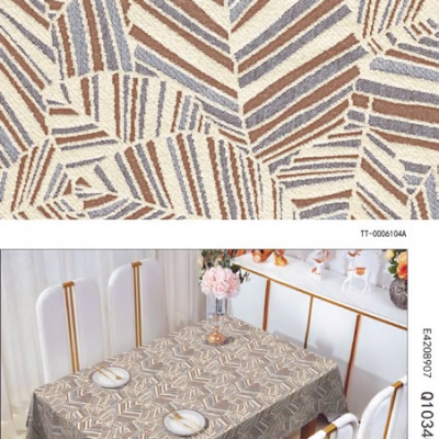 polyester  back printed oil tablecloth waterproof, oil-proof, easy to clean, perfect for home dining tablecloth