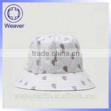 Custom floral white reversible bucket hat