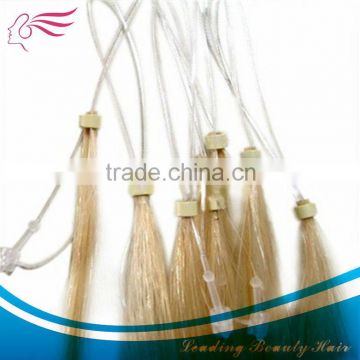 Most popular good quality remy hair weft with micro ring