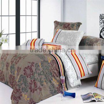 Pigment Print Geometry Bedding Cotton Duvet Cover Bed Set