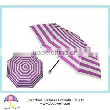 21 inch wholesale fashion mini 3 folding umbrella with case