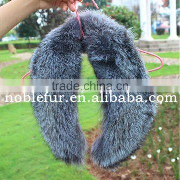 Women Winter Scarfs 2015 Generous Fashion Ladies Real Silver Fox Fur Collar Scarf