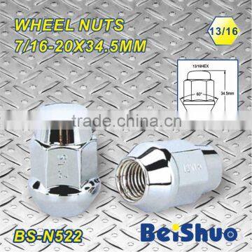 (BS-N522) 7/16-20X34.5MM HEX 13/16 wheel nut wheel accessory