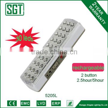 rechargeable 1.8w 30pcs leds emergence light 2 years warranty